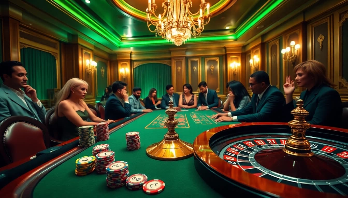 Experience the thrill of 'febet' poker with luxurious chips and vibrant casino atmosphere.