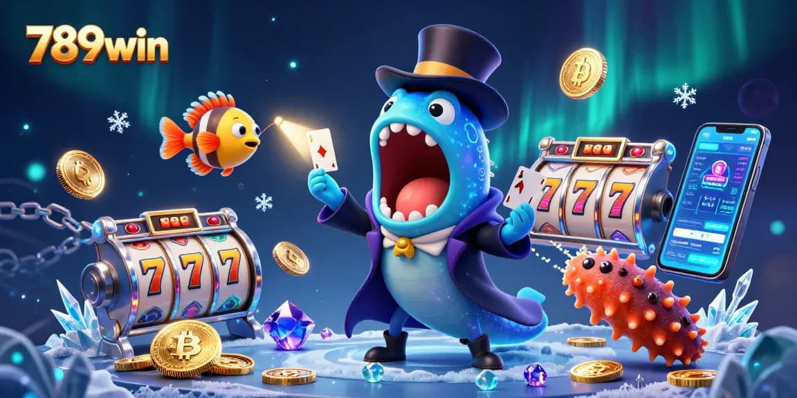 Experience thrilling slots and jackpots with 789win in this vibrant underwater magic scene.