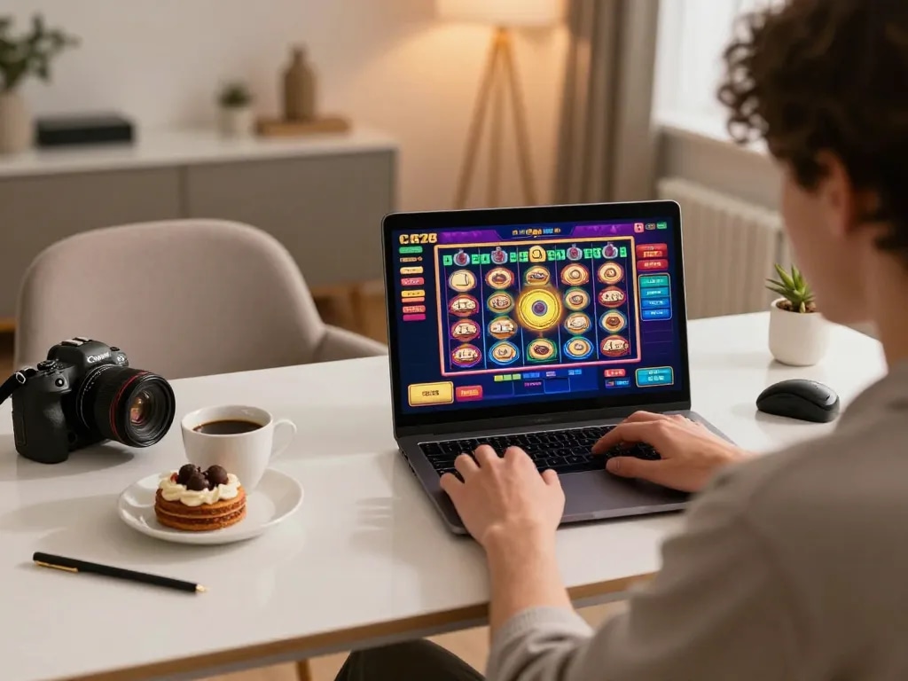 Engaging moment of online casino gaming at 701panduan with slot game interface displayed.