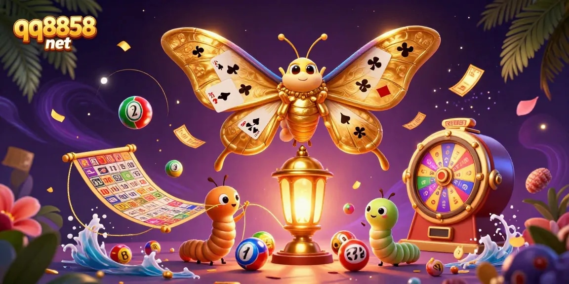 Engage with thrilling games at qq8858 net featuring a vibrant 3D casino scene with unique elements