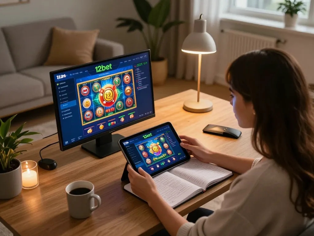 Tham gia vào sòng bạc trực tuyến 12bet trên máy tính bảng tại nhà cho một phiên chơi game chiến lược