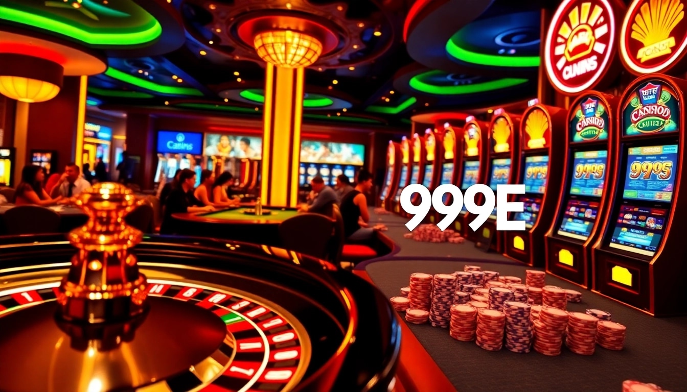 Engage with the experience at Site Oficial 999E showcasing luxury and excitement in a vibrant casino environment.