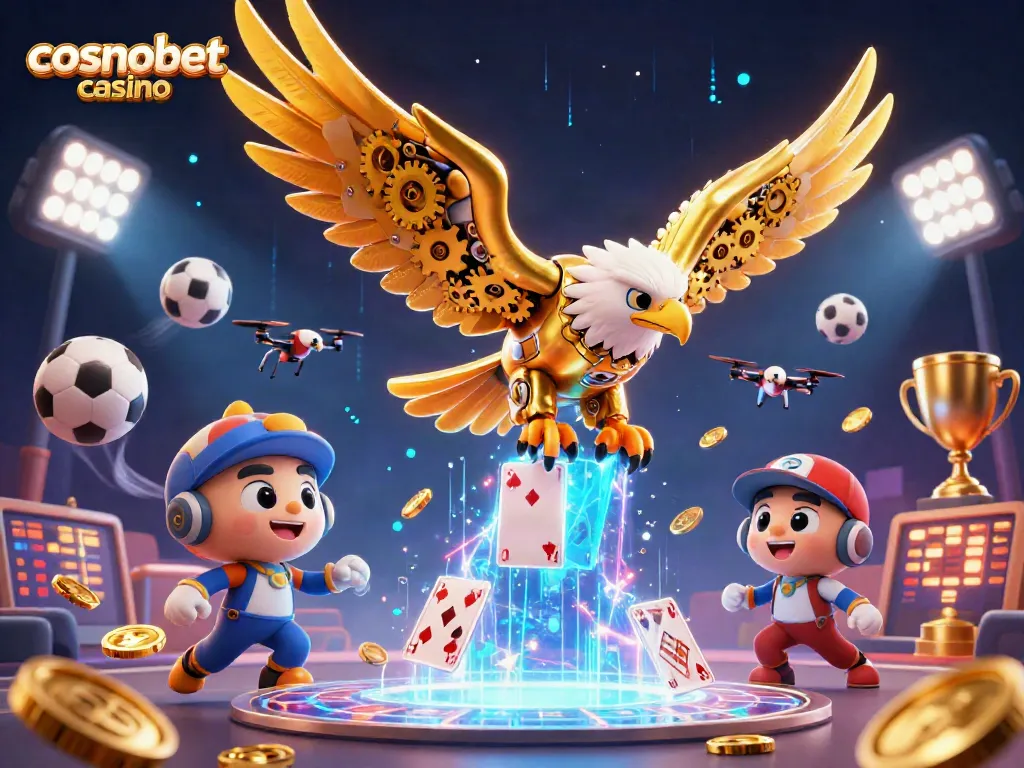 Experience thrilling gameplay at cosmobet casino with a vibrant 3D scene featuring dynamic elements.