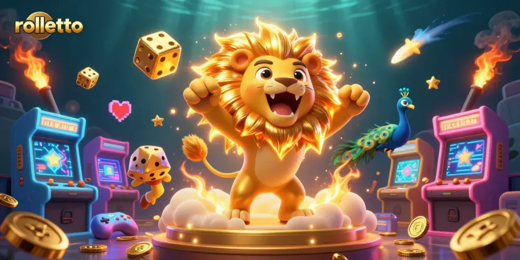 Experience winning excitement with rolletto's thrilling casino elements, featuring vibrant games and dynamic characters.