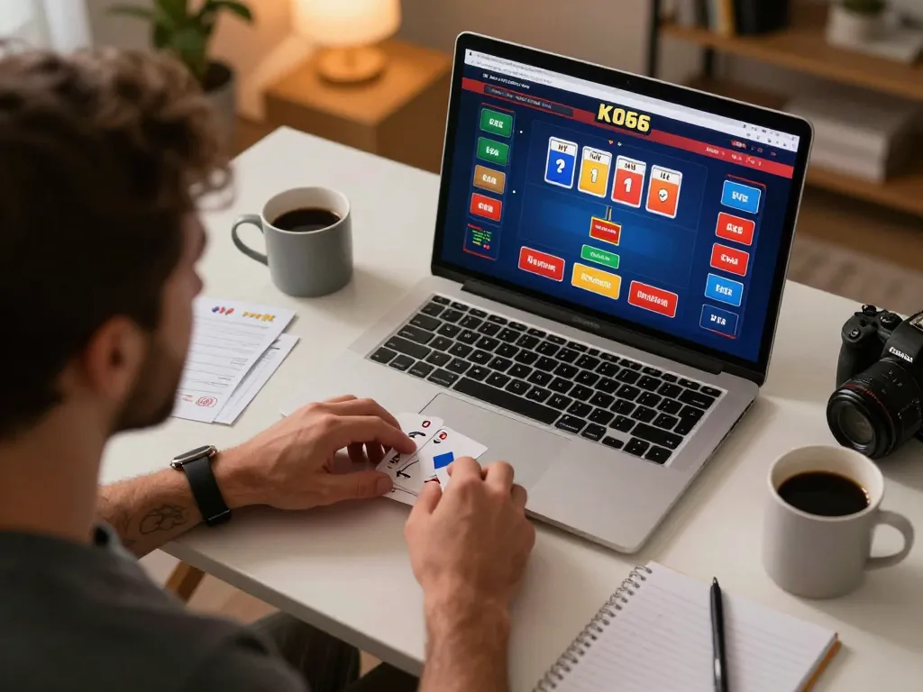 Engaging gameplay at KO66 casino showing player focused on baccarat game interface.