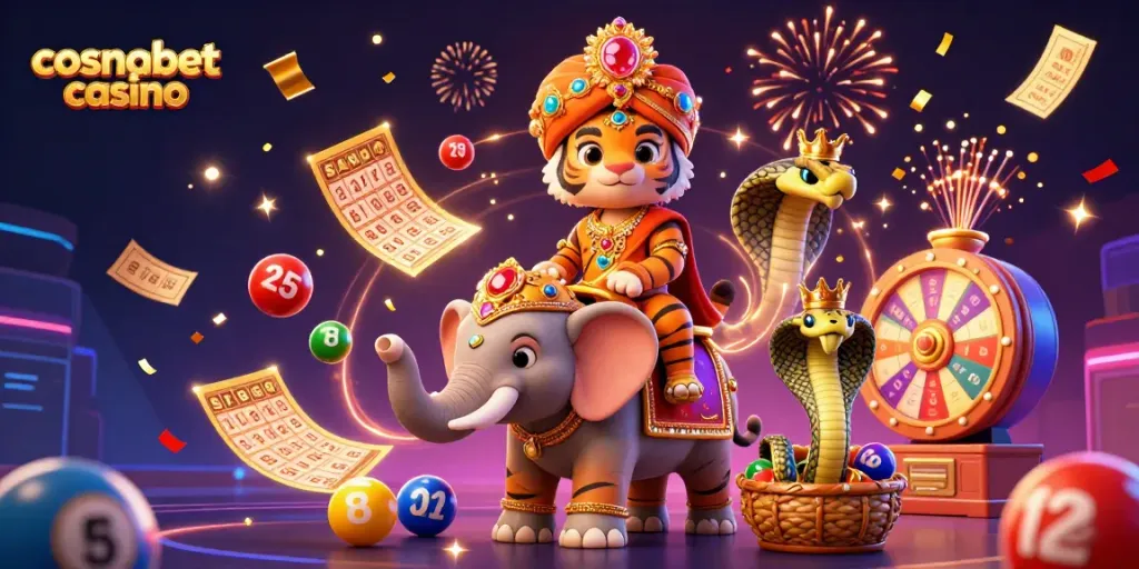 Experience thrilling gameplay at cosmobet casino with vibrant lottery and gaming elements.