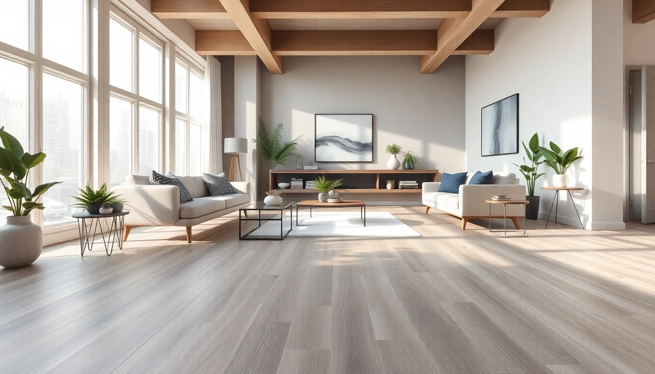 Transform your space with high-quality flooring chicago showcased in a modern living room setting.