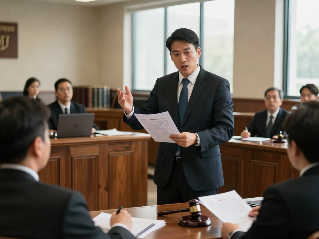 DUI lawyers in Cherokee County GA defending clients in a courtroom.
