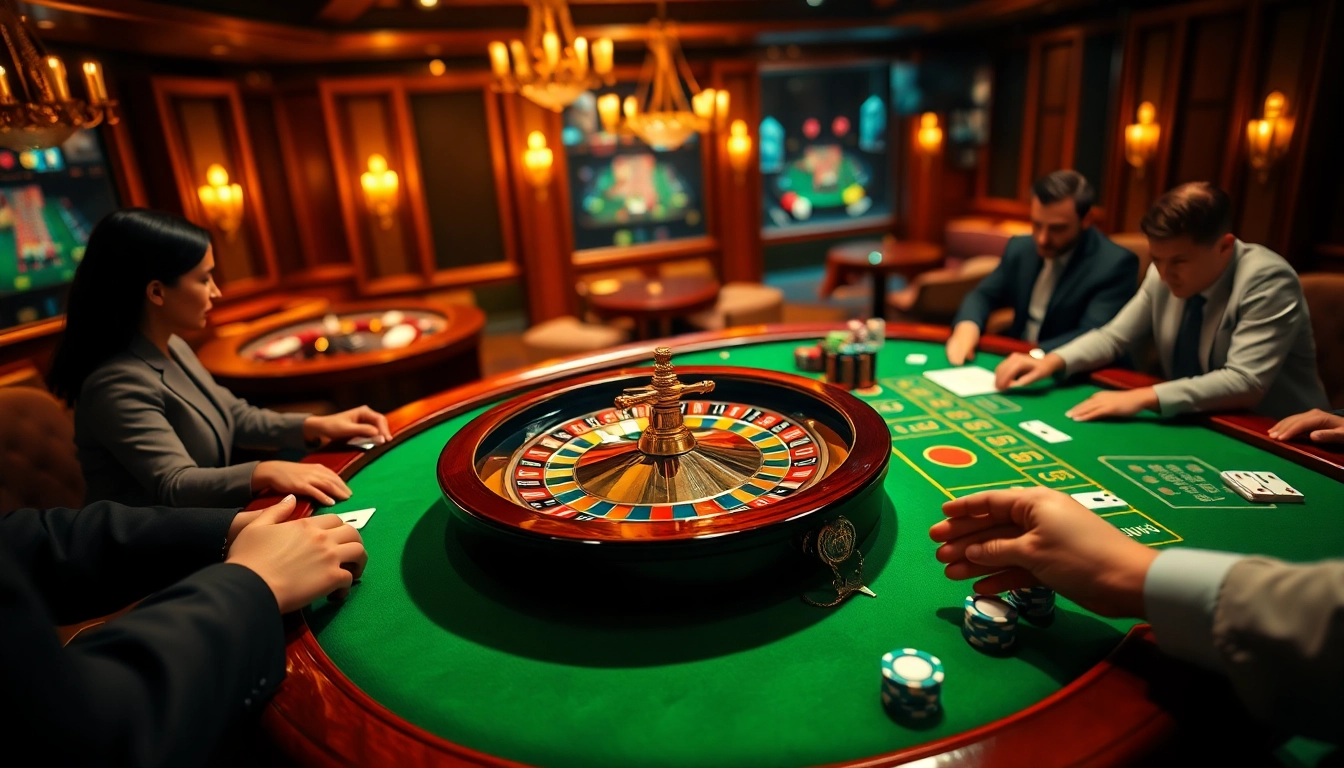 Experience the thrill at Nhà cái uy tín casino with vivid tables, roulette, and eager players.