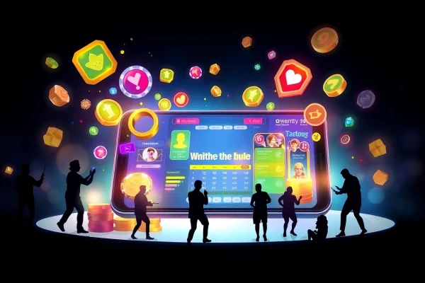 Experience online gamification with a vibrant mobile gaming interface showcasing dynamic leaderboards and rewards.