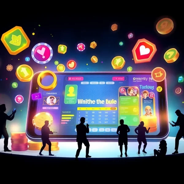 Experience online gamification with a vibrant mobile gaming interface showcasing dynamic leaderboards and rewards.