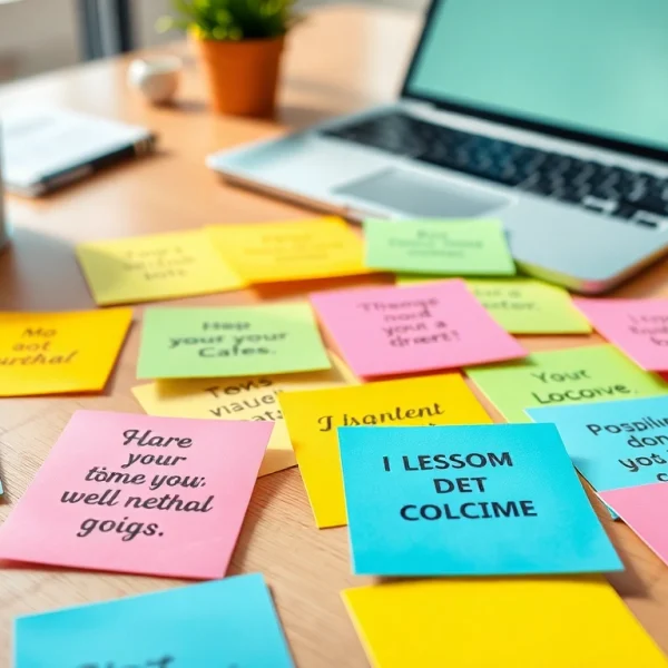 Discover personalized custom sticky notes featuring vibrant designs for your workspace.