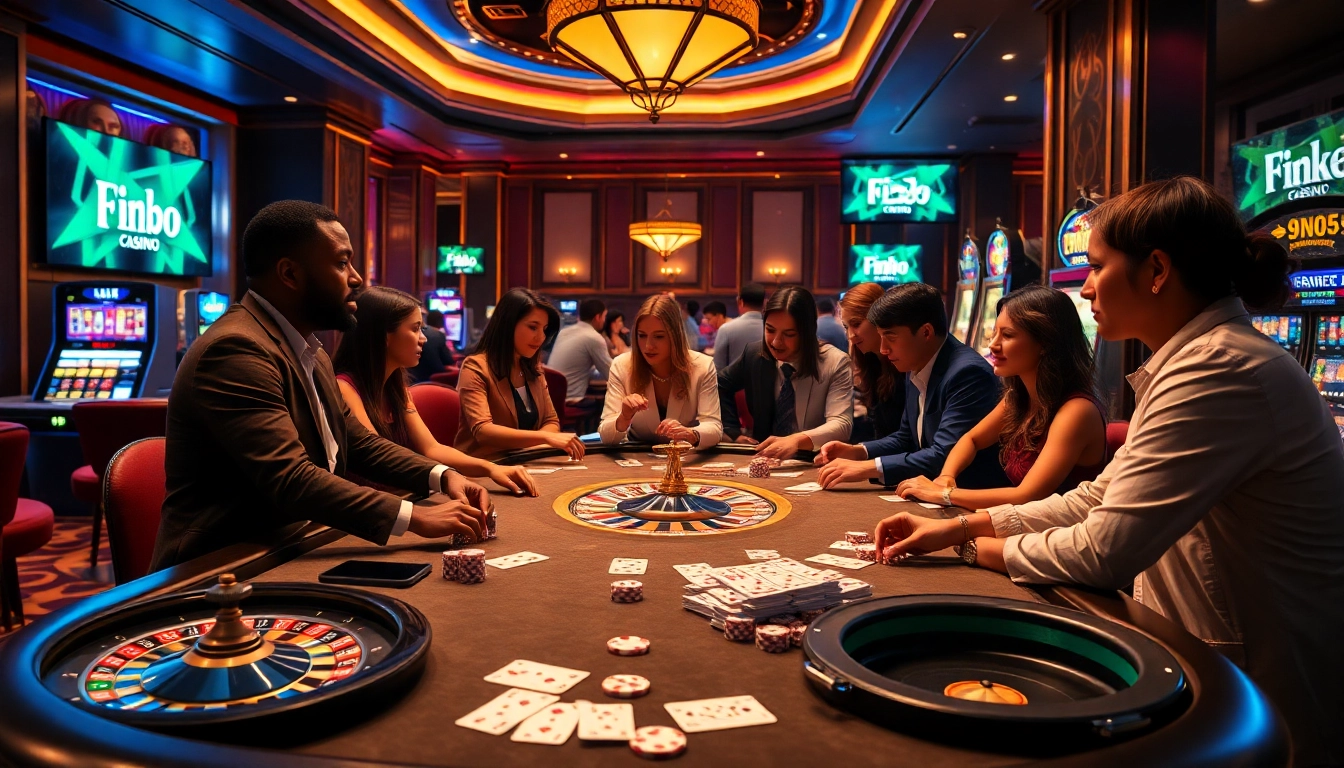 Link F168 enhances your gaming experience at the luxurious casino tables, showcasing poker and roulette excitement.