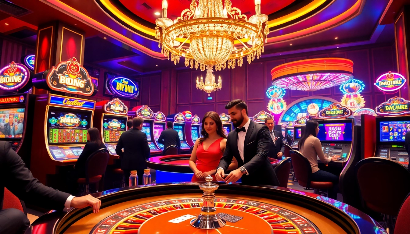 Excitement of gambling at a roulette table in a luxurious casino setting with elements from https://impactxoft.com.