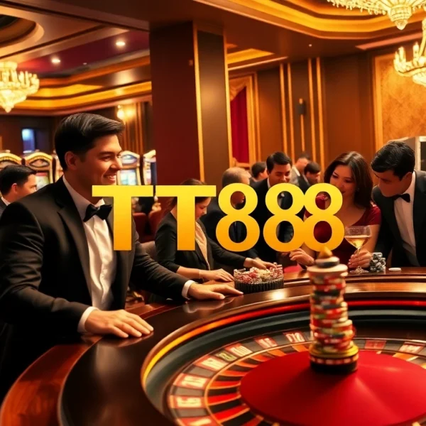 Players enjoy the excitement of TT88 casino games with vibrant slots and poker tables.