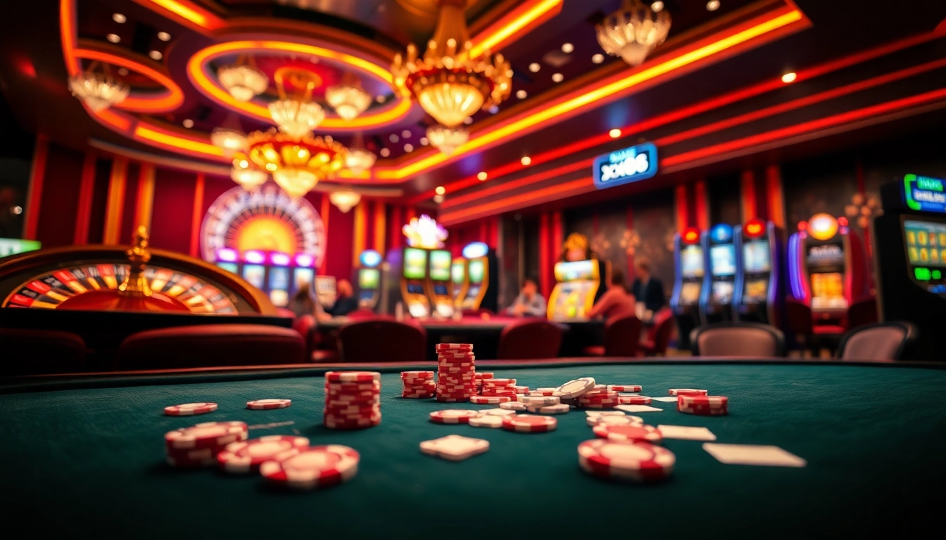 Experience the thrill of gaming at the xx88 link with vibrant casino visuals and excitement.