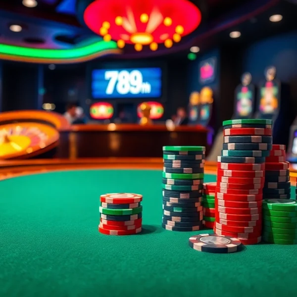 Action-packed casino scene illustrating players engaged in high-stakes poker at 789 win.