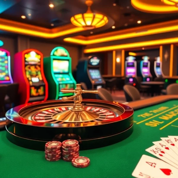 Experience thrilling gaming at XX88 with a luxurious casino scene featuring roulette, slots, and poker.