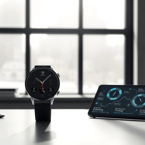 LC88 smart watch showcasing innovative features and modern design on a stylish desk.
