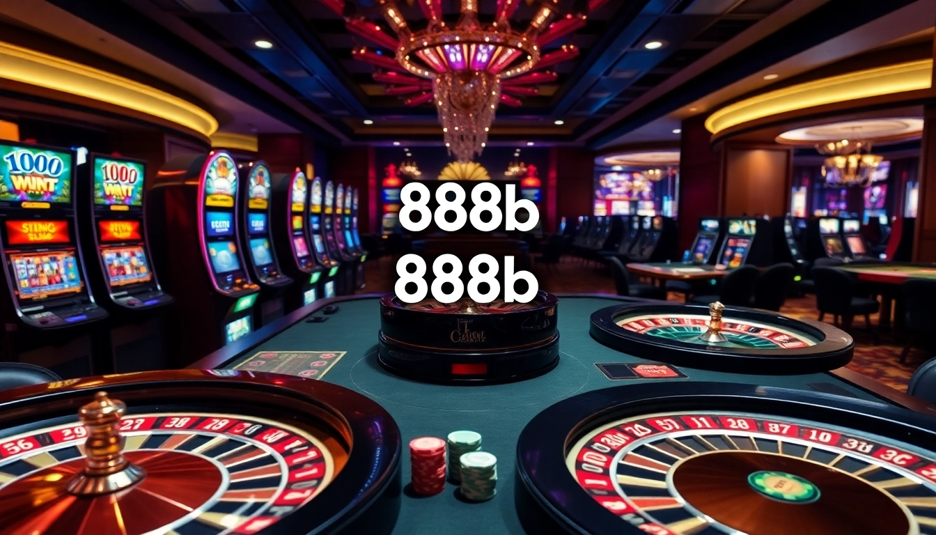Experience thrilling play at the casino with the 888b link showcased on vibrant gaming tables.