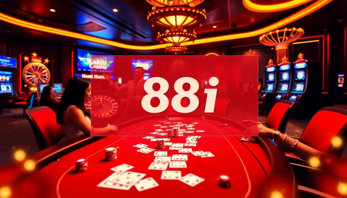 Experience the excitement at 88i's online tables with vibrant poker chips and games.