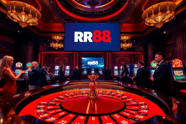 Players engage in thrilling roulette action at an RR88 casino, showcasing the excitement and luxury of gambling.
