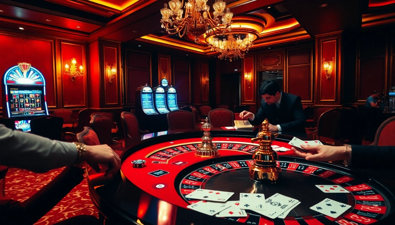 Experience high-stakes gameplay at 79King’s luxurious roulette table featuring vibrant colors and excited players.