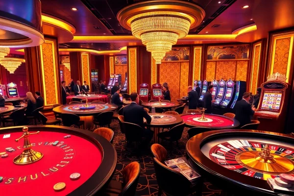 Experience the thrilling ambiance at HITCLUB casino with vibrant tables and exciting games.