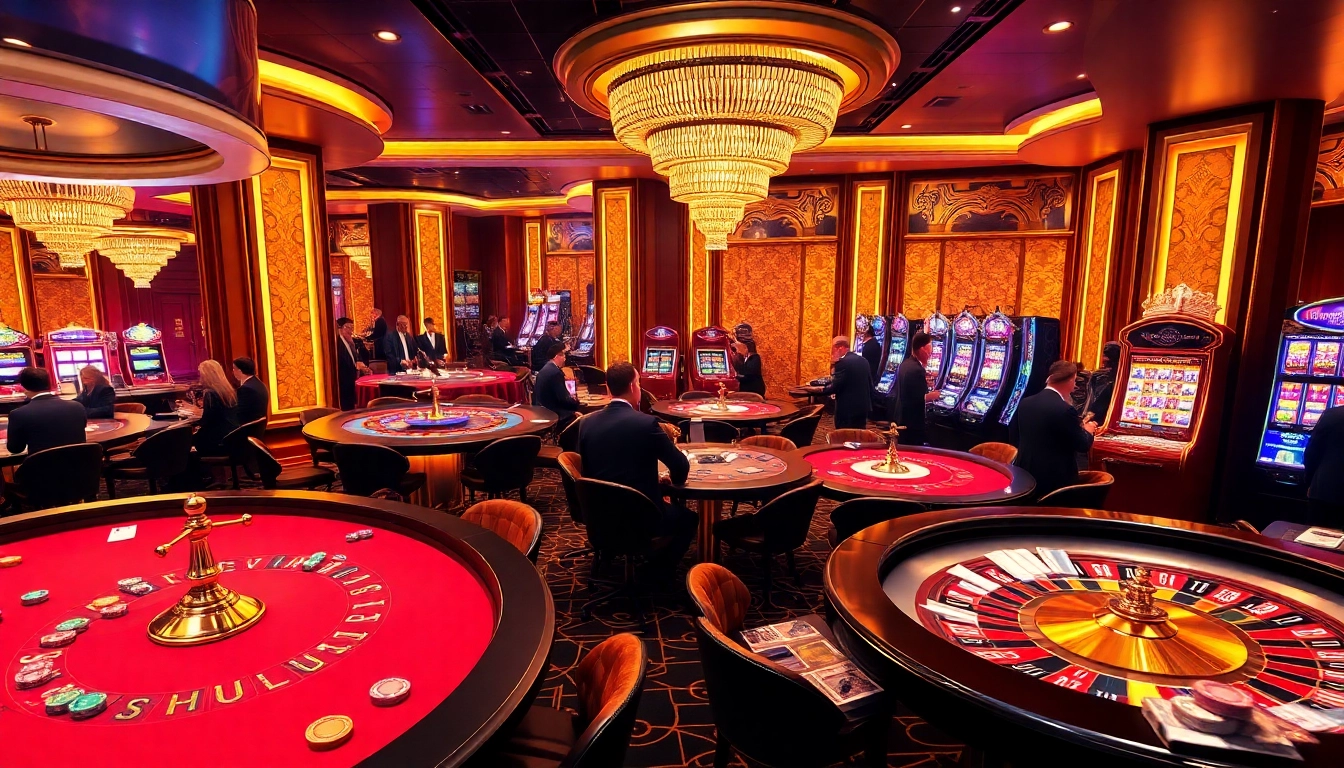 Experience the thrilling ambiance at HITCLUB casino with vibrant tables and exciting games.