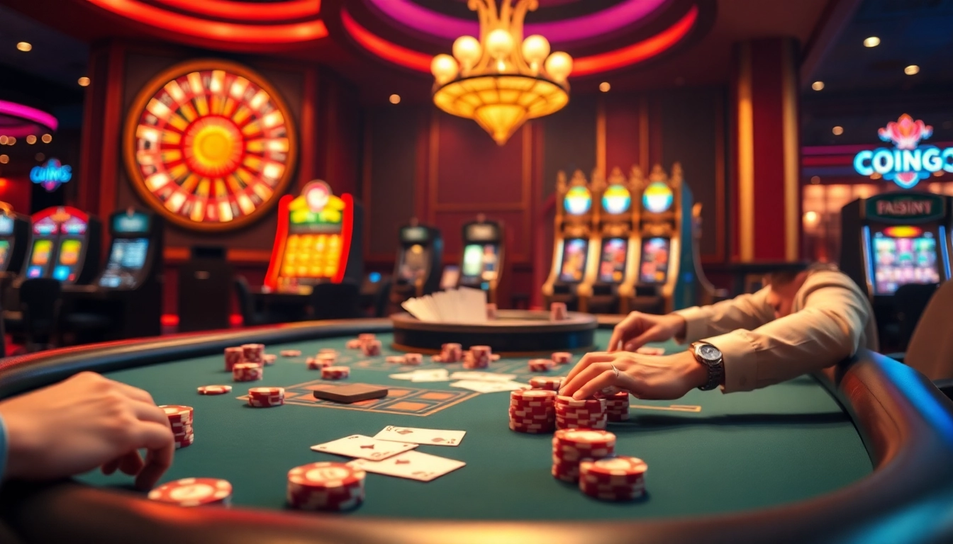 Experience thrilling poker action at uu88 with vibrant casino elements and luxurious ambiance.