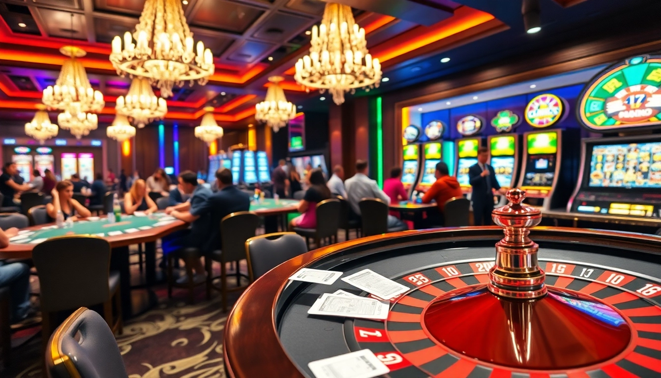 Experience the thrill of winning at the sun win casino with vibrant poker tables, slot machines, and roulette wheels.