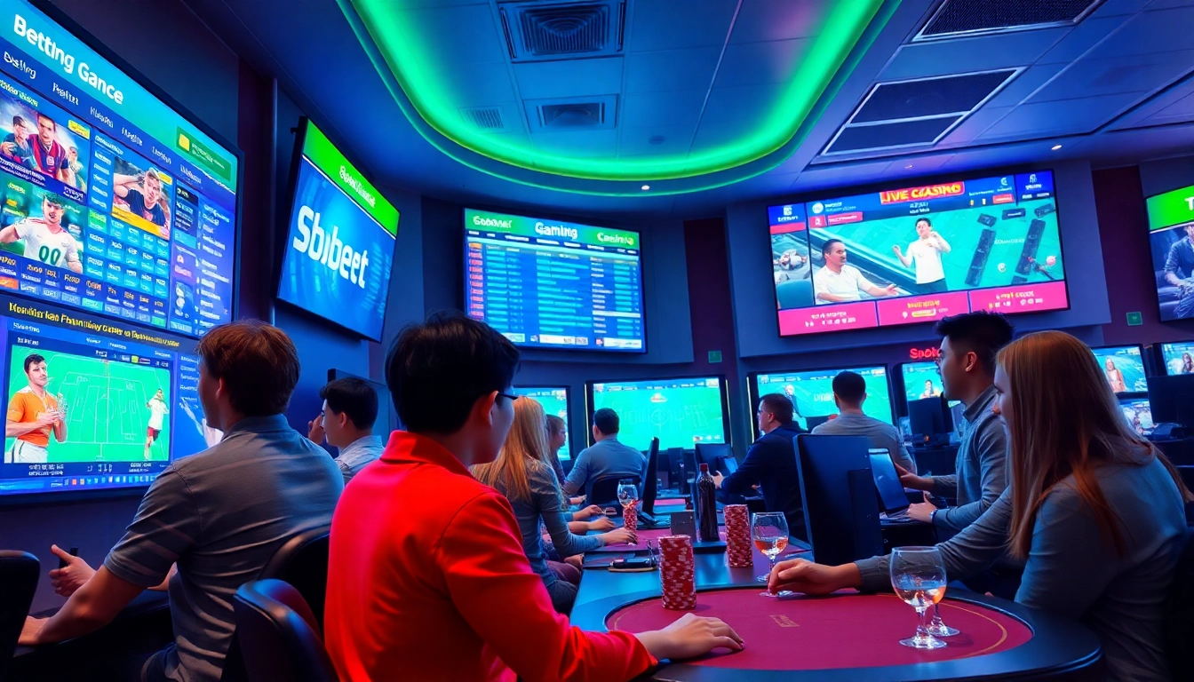SboBet.dance online betting scene showcasing engaging players and vibrant gaming activities.