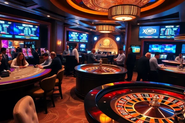 Players strategizing at the gambling table with a focus on xo88t3 for winning strategies.