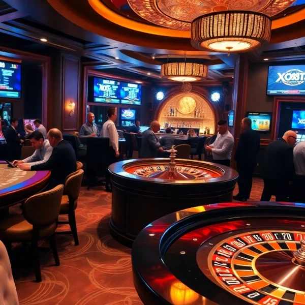 Players strategizing at the gambling table with a focus on xo88t3 for winning strategies.