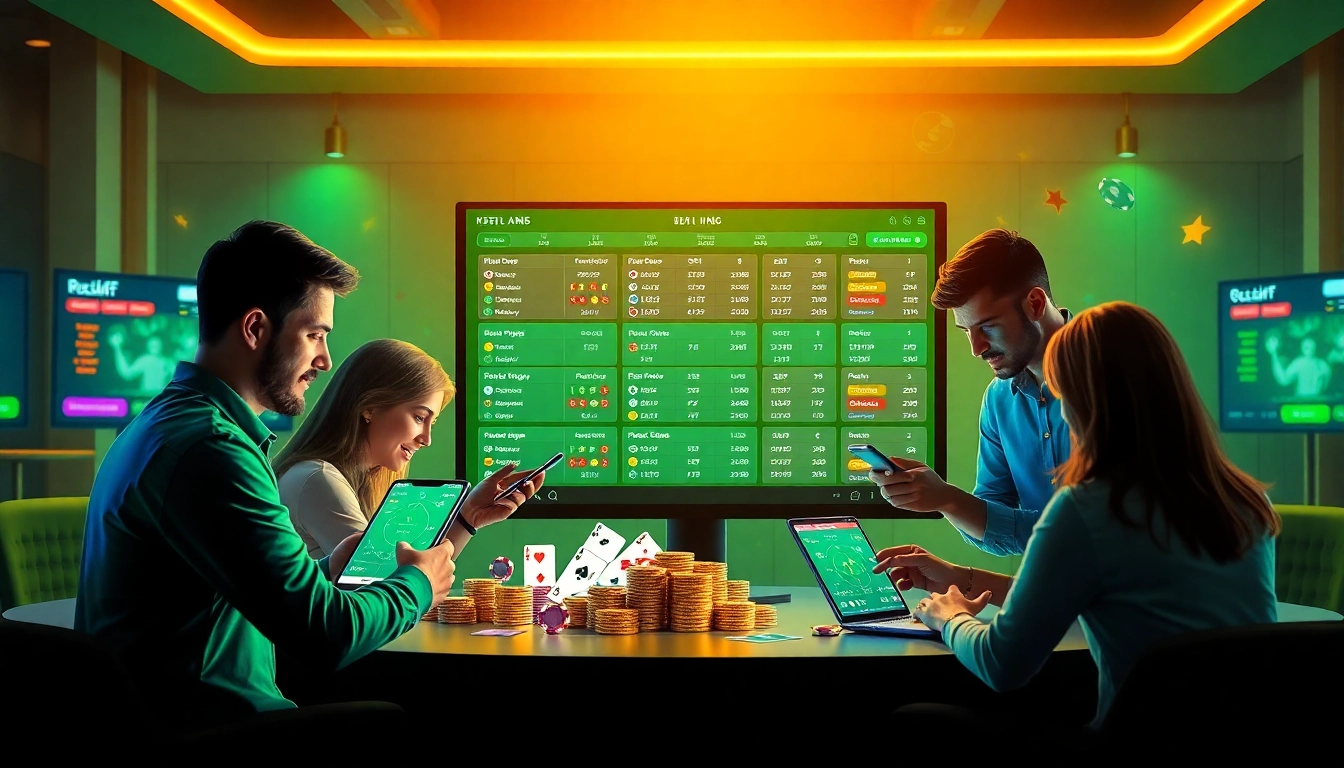 Interactive gaming scene at new88go.com showcasing players enjoying online betting.