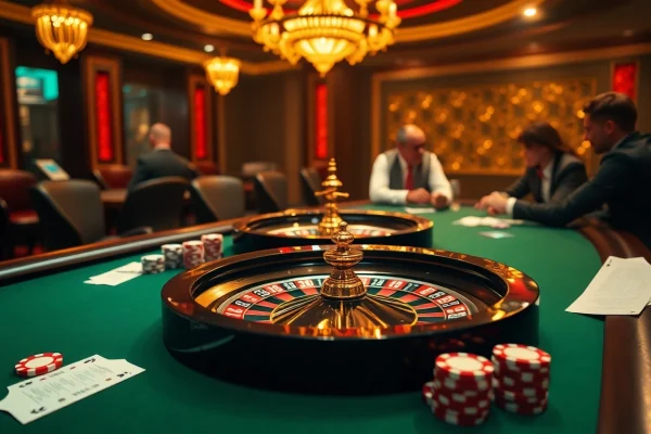 Engaged players at mm88 com casino table experiencing the thrill of high-stakes poker.