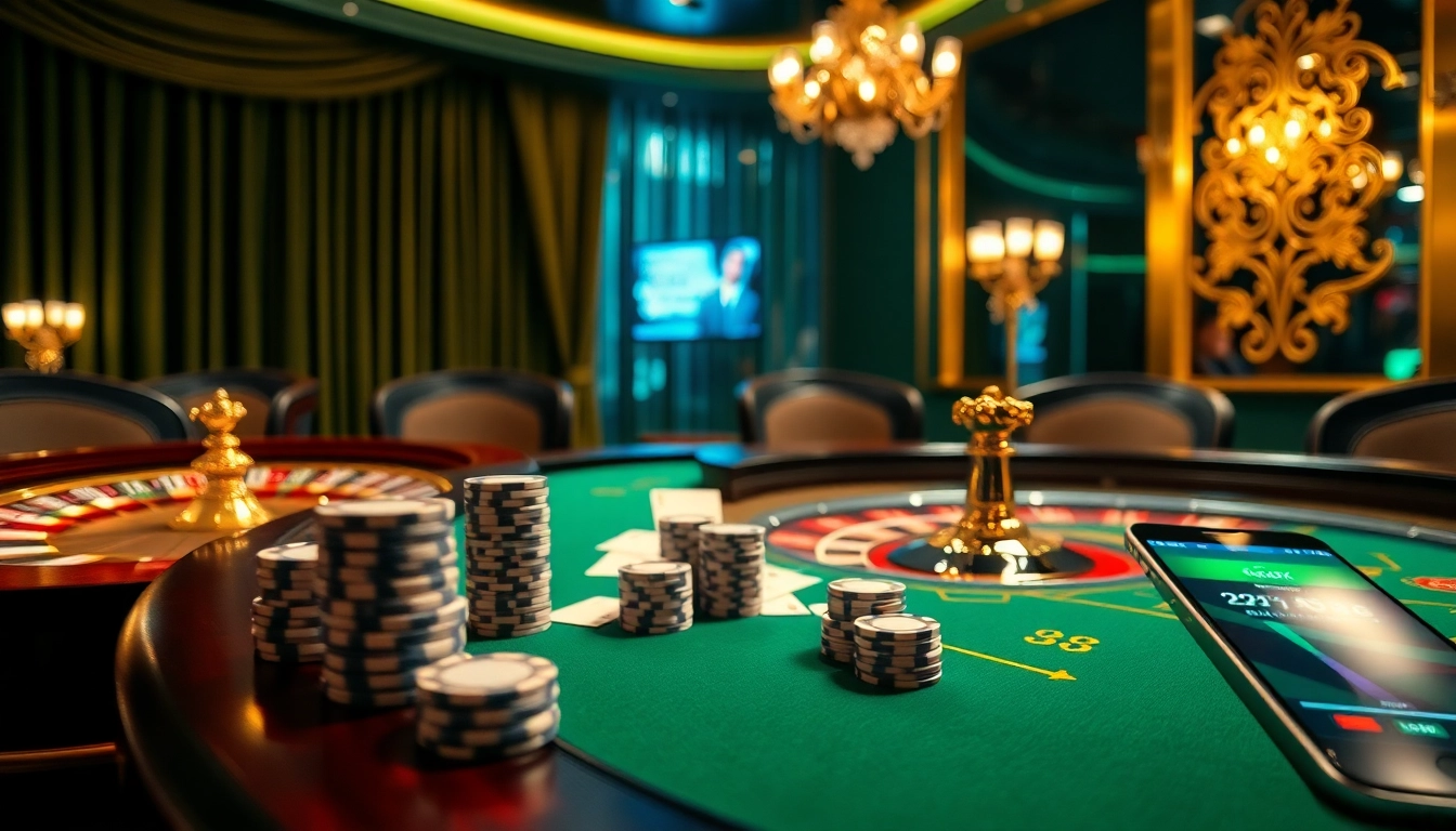 Experience high-stakes action at TK88 casino with luxurious poker and roulette tables.