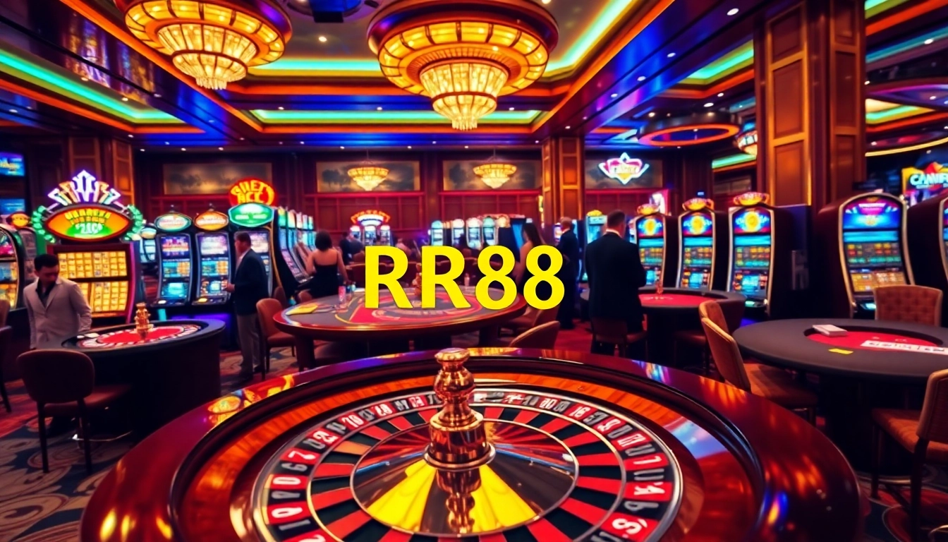 Players experiencing thrill at RR88 casino with roulette and poker games.