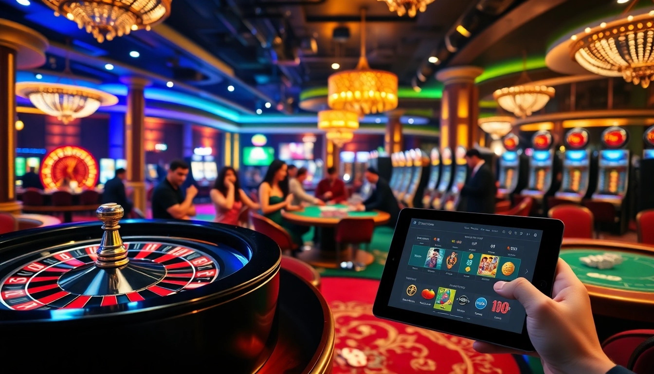 Interactive gambling scene at rr88 com showcasing casino games and excitement.