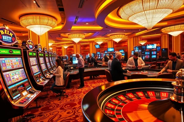 Engage in thrilling gambling at https://kjcmh.com/ with vibrant slot machines and poker tables.