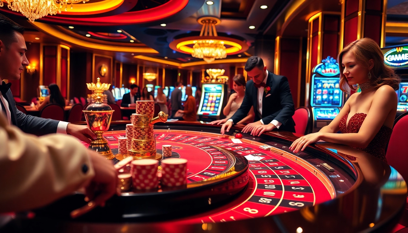 Engaging casino action at a roulette table on https:/cm88.bz/ with vibrant atmosphere and luxury.