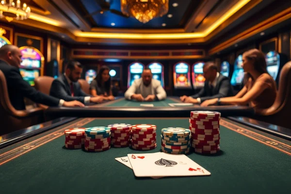 Experience high-stakes excitement at the LC 88 poker table with colorful chips and cards.