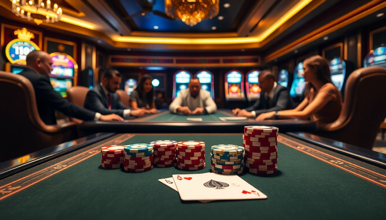 Experience high-stakes excitement at the LC 88 poker table with colorful chips and cards.