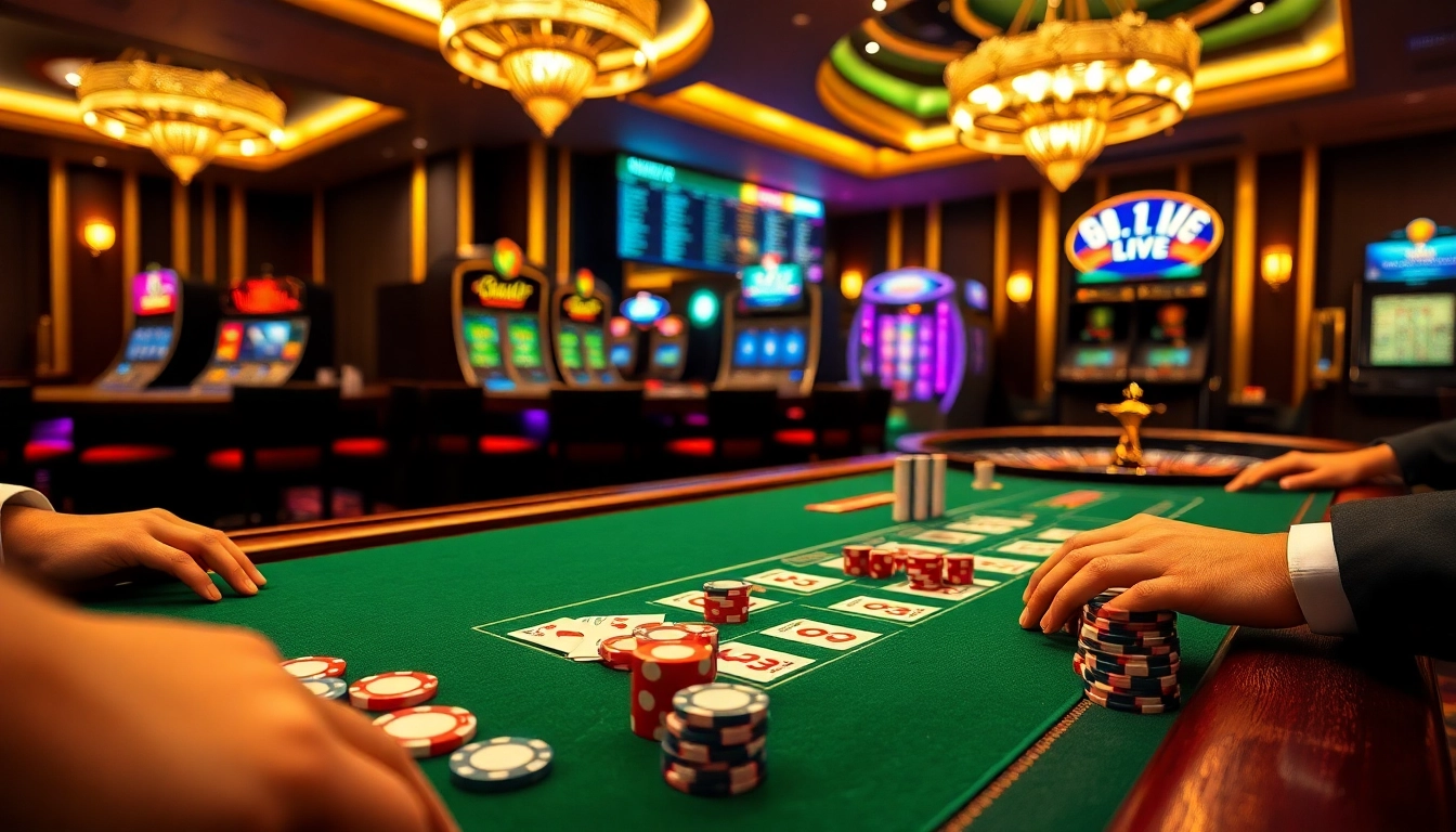 Experience the thrill of go88 live gaming with engaging roulette and poker elements.