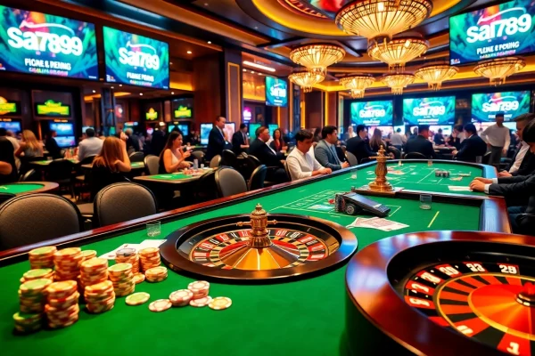 Sao789 offers an exciting online gaming experience with vibrant casino tables and engaging players.