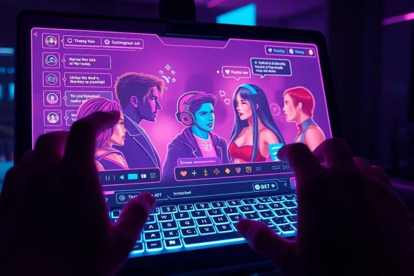 An engaging NSFW character AI chat interface showcasing avatars in dynamic conversations, highlighting the character ai nsfw concept.